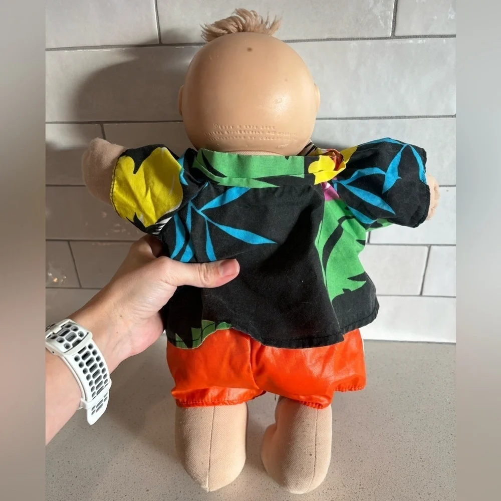 Vintage authentic Cabbage Patch baby doll green eyes,bald head 1978 1982 dimple